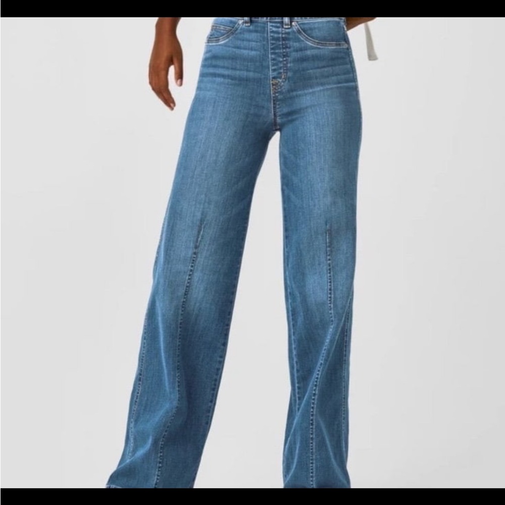 Spanx wide leg jeans Large